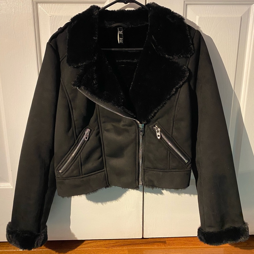 Zara Faux Suede / Fur Jacket size M